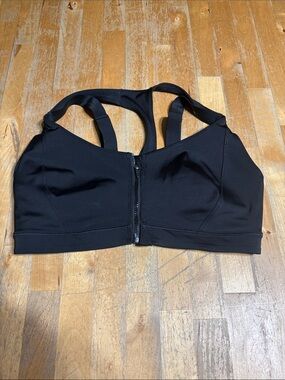 Puma Front-Zip Black Sports Bra